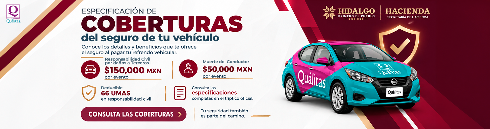 Especificación de coberturas del seguro vehicular